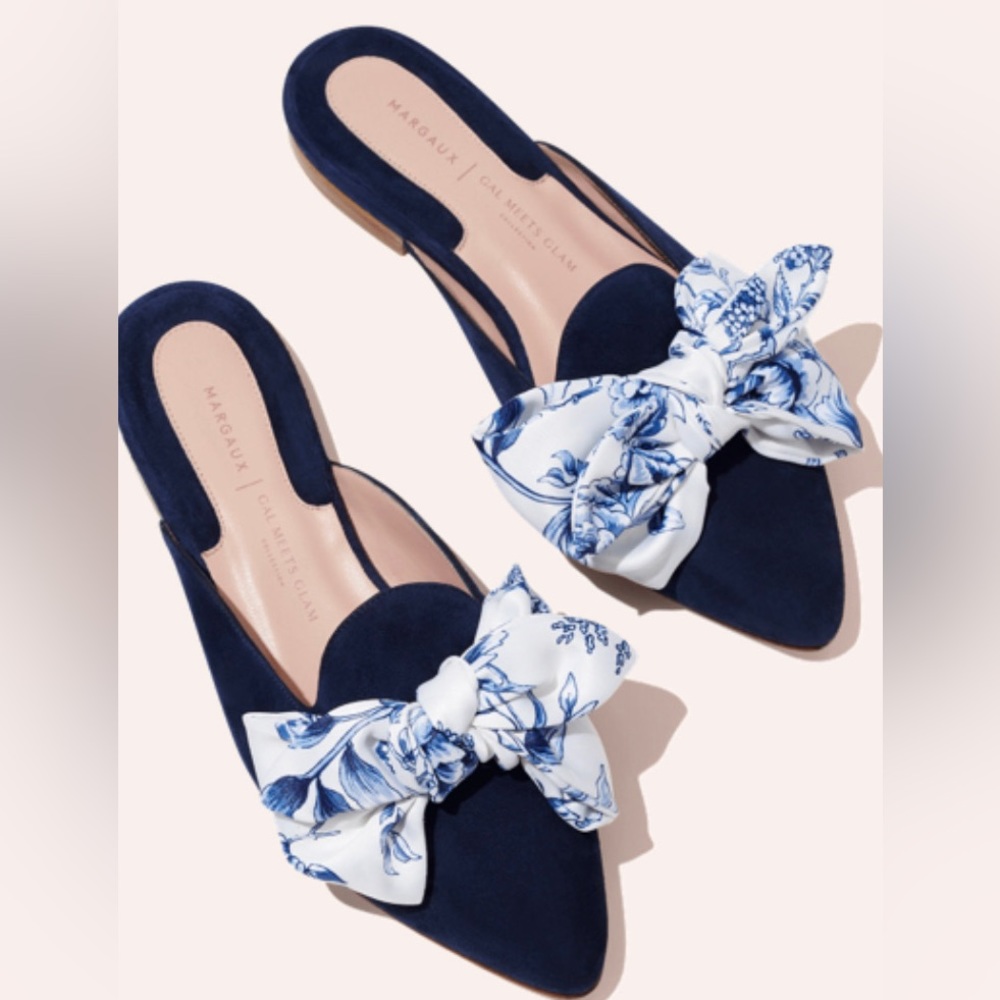 Gal Meets Glam x Margaux - The Mule in Navy Suede - 40.5 (US 9-9.5) / Medium